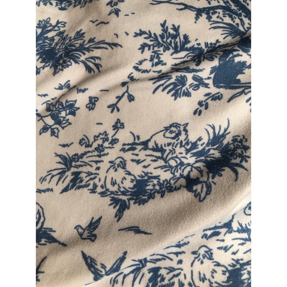 Blue Toile Victorian Lace Trim Cottagecore Tube Top Romantic  Coquette Bow Small - Picture 4 of 7
